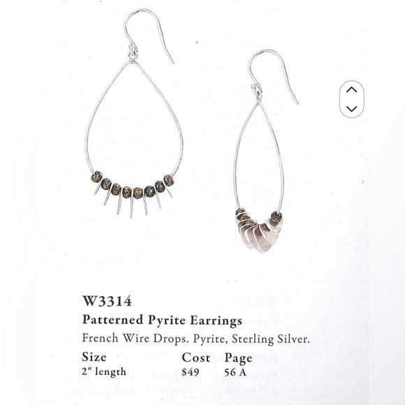 Silpada Sterling Silver “Patterned Pyrite” Earrings - Picture 5 of 6